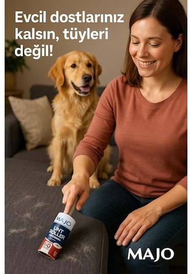 Majo Tüy Toplayıcı Aparat + 6 Yedek Rulo 10cm 60 Yaprak