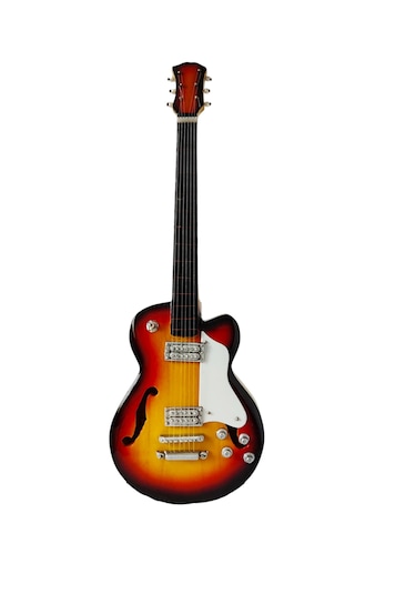 El Yapımı 1/4 Ölçek Minyatür Elektro Gitar Gibson Es-275 Sunburst