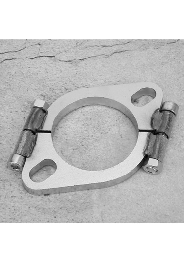 Wezone 2.5 İnç Çelik Exhaust Flange, Oval Bölünmüş Yama Parçası, Kaynak/kesme Gereksinimi Yok, Direkt Değişim