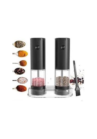 Novahub Siyah Abs Baharat Değirmeni - 25w, 6v, 4xaaa Pil İle Çalışır Piller Dahil Değil Siyah