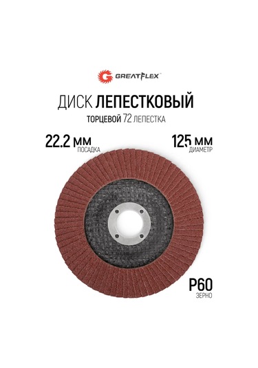 Greatflex 125 Mm P60 Yaprak Zımpara Zımpara Diski 169589087
