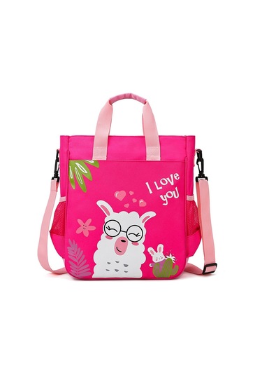 İlkokul Öğrencileri İçin Geniş Kapasiteli Omuz Çapraz Askılı Öğretmen Çantası-kırmızı