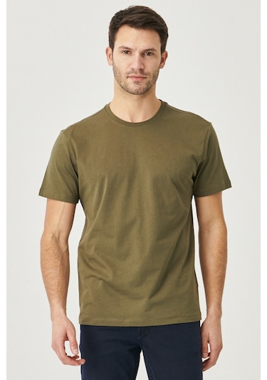 AC&Co / Altınyıldız Classics 4A4800000001HAKXS Slim Fit Bisiklet Yaka Kısa Kol Pamuklu Erkek Tişört Haki AC&Co / Altınyıldız Classics 4A4800000001HAKXS Slim Fit Bisiklet Yaka Kısa Kol Pamuklu Erkek Tişört Haki