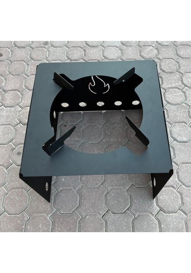 Metal Kare Taşınabilir Mangal