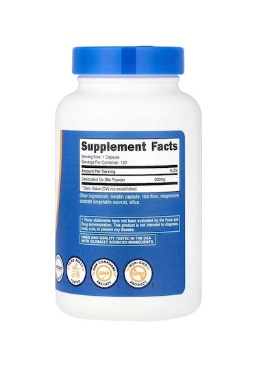 Nutricost Ox Bile 500 Mg Gu-t Health 120 Capsules