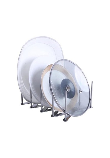 Vapur Rafı Korozyon Önleyici Yaratıcı Katlanabilir Tencere Kapağı Standı Kaşık Plaka Tutucu