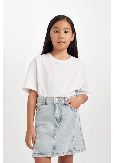 DeFacto Kız Çocuk Etek D5605A8NSNM28 Mavi