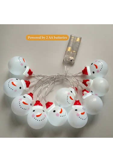 Ximistore9 Kralık Figürlü Led Noel Işık Zinciri, 1.5m 10 Işık, Pilli Kutusu Pil Yok , Ev Bahçe Dekorasyonu, Festivite Atmosferi