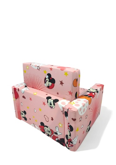 Katlanır Yer Yatağı - Çocuk Koltuğu - Bebek Yatağı 0-5 Yaş Yavruağzı Fare Figürlü