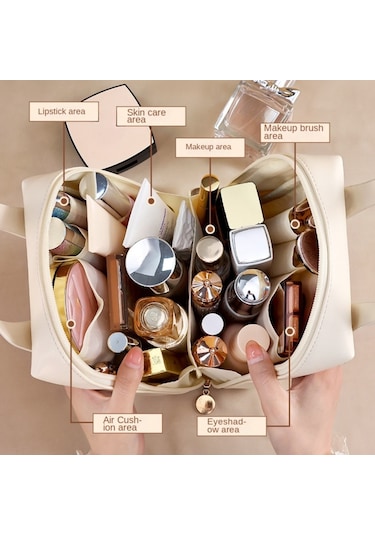 Büyük Kapasiteli Seyahat Makyaj Çantası, Su Geçirmez, Taşınabilir 1