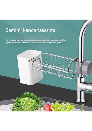 Musluk Depolama Rafı Paslanmaz Çelik Mutfak Banyo Banyo Depolama Rafı-resim Rengi