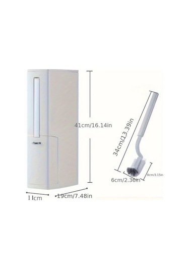 Fastbuy Çöpleri Temizle: Kapaklı Tuvalet Fırçası Çöp Kutusu, Beyaz, Yer Tasarrufu, Anti Sisleme, Pratik, Tuvalet İhtiyaçları Beyaz