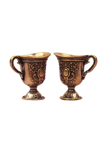 Gateesat Pirinç Retro Guochao Su Kadehi Dekoratif Ev Figürü Noel Cadılar Bayramı Koleksiyon