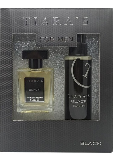 Tiara's Black Erkek Parfüm EDT 50 ML + Black Body Mist Sprey 150 ML