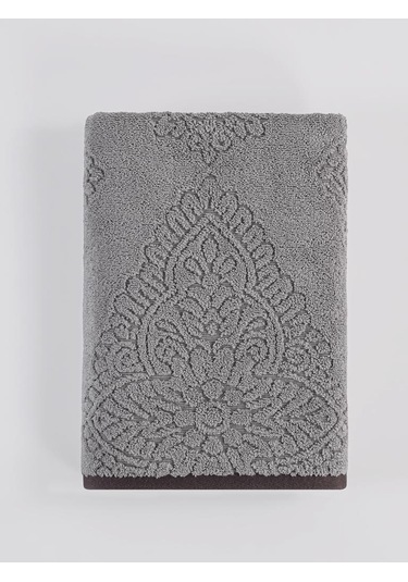 Pamuk Tekli Havlu Jakarlı Karna Premıum Vance - 70 X 140 Taş