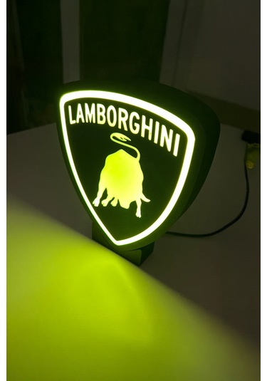 Lamborghini Dekoratif Aydınlatma Led Gece Lambası Çok Renkli