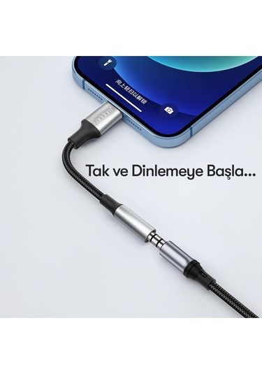 Earldom Ot76 Tak Çalıştır 12cm Lightning To Aux Dönüştürücü - M414