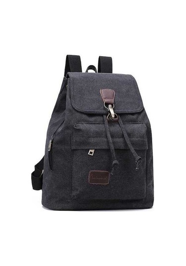 Ganzhoushop Yeni Tuval Stil Sırt Sırt Sırt Retro Okul Moda Kapasiteli Kalite Kadın İyi Günlük Günlük Çantası Çantası Çantaları Büyük Black Ze Siyah