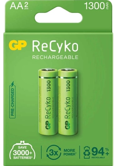 Gp Recyko 1300mah Aa Şarj Edilebilir Kalem Pil 2'li Paket