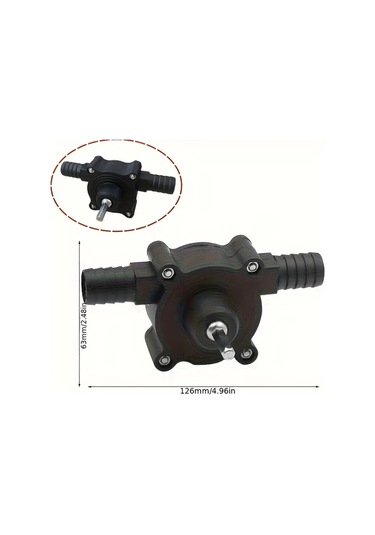 Chuangyinshop Black 1set 7pcs Mini Manuel Kendinden Emişli Pompa Su Yağ Sıvı Transferi Bahçe Kuyu Uygulamaları İçin