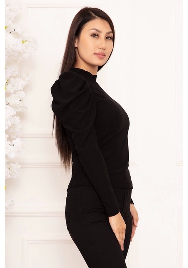 Prenses Kol Bluz Siyah W3125 Siyah