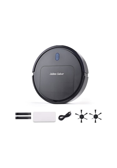 Dancemonkey Jallen Gabor Is25 Ev Tipi Şarjlı Otomatik Süpürge Akıllı Süpürge 25 X 25 X 6 Cm Siyah Siyah
