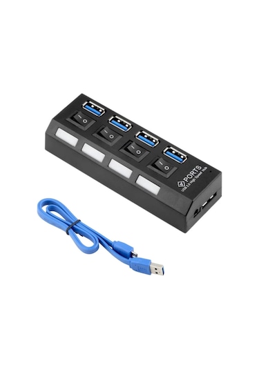 Usb 3.0 Hub Çoklayıcı Anahtarlı 4 Port Gabble Gab-uap304