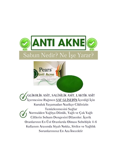 Pears Sivilce Karşıtı Onarım Sabunu 120 G