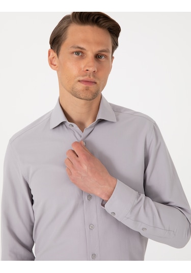 Pierre Cardin Erkek Gri Gömlek Desenli 50307108-vr024 Gri