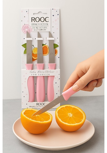 Lazoğlu Rooc Mm-003 Mutfak Bıçağı Renkli Krem