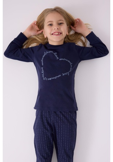 Arnetta 3050 Kız Çocuk Love Uzun Kol Pijama Takım 001