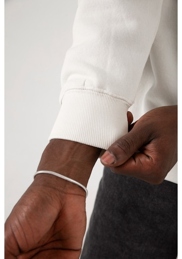 Let The Adventure Begin Beyaz Erkek 2ip Sweatshirt Beyaz