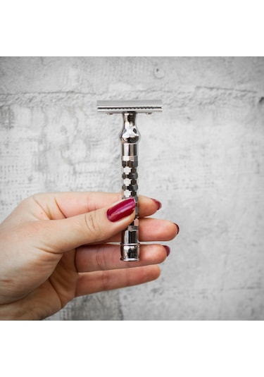 Pearl Shaving Krom Taraksız Jiletli Tıraş Makinesi Manuel