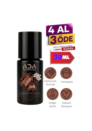 Çikolata Aromalı Yenilebilir Oral Kayganlaştırıcı Jel 30 Ml