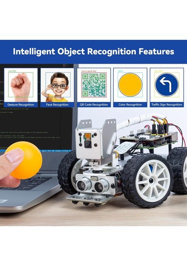 Sunfounder Picar-x Aı Video Robot Araba Kit Raspberry Pi 5/4/3b+/3b İle Chatgpt-4o, Ses Kontrolü Görüntü Tanıma Akıllı Oyuncaklar