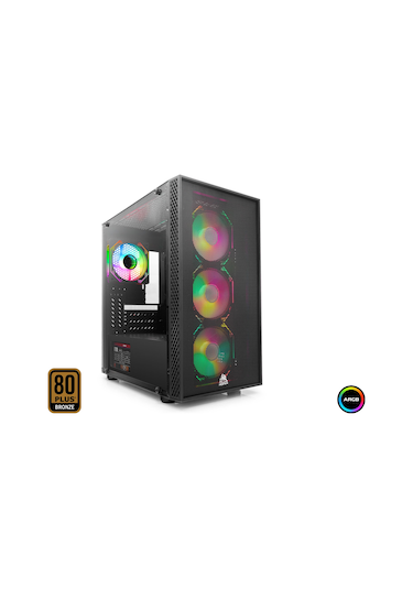 Mofan Mf2900b Pc Gaming Kasa Beta 3 Seri 80 Plus 850w Power Supply 4x Argb Fan Siyah