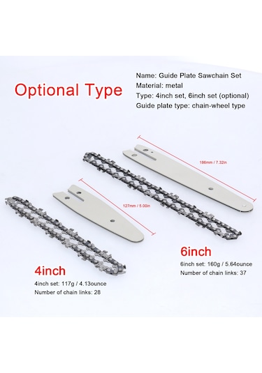 Hallow E23888-4 Lityum Motorlu Testere Zinciri Ve Kılavuz Plaka Seti 4 İnç