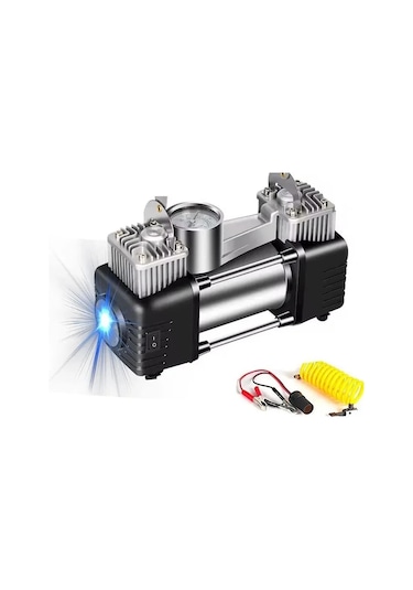 Proter Pr 265 P2 Lastik Şişirme Kompresörü Çift Pistonlu 12v 150 Psi