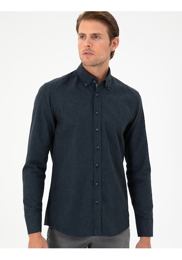 Pierre Cardin Erkek Lacivert Gömlek Desenli 50293756-vr033 Lacivert