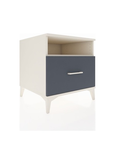 Kronos Komodin Tek Raflı Tek Çekmeceli 60x59x64 Aytaşı-antrasit Aytaşı