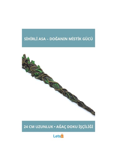 24cm Polyester Doğa Temalı Sihirli Asa 1 Adet