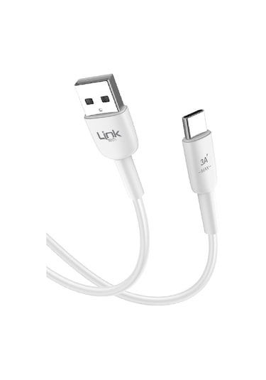 Linktech K602 Safe Type-C USB PD 3A 1 Metre Şarj Kablosu Beyaz