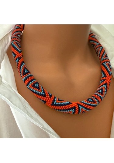 Chichibeads Turuncu Işıltısı Kolye Bileklik Set 03 - Turuncu