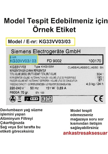 Dft63ca51t/01 Aspiratör Karbon Filtre Dwz6ıt0a0 2li 1takım Bacasız Davlumbaz Kömür Filtresi