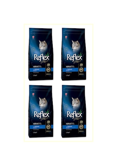 Reflex Plus Somon Balıklı Yetişkin Kedi Maması 4 x 1500 G