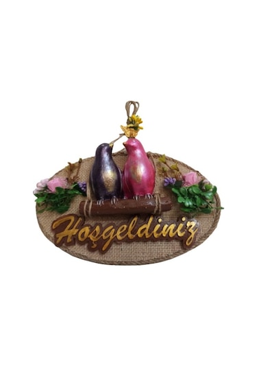 Kuş Tasarımlı Hoşgeldiniz Kapı Süsü