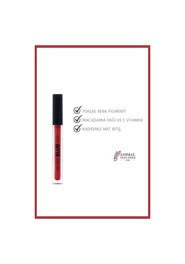 Note Cosmetics Velvet Blur Tint Kadife Bitişli Nemlendirici Mat Ruj - 05 Red Mirage - Pembe