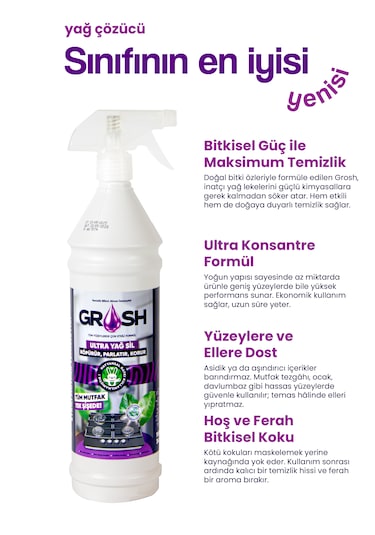 Ultra Güçlü Mutfak Yüzey Temizleyici Ve Yağ Sökücü Sprey Büyük B