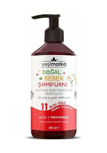 Yeşil Marka Bebek Şampuanı - Çilek 400 ML
