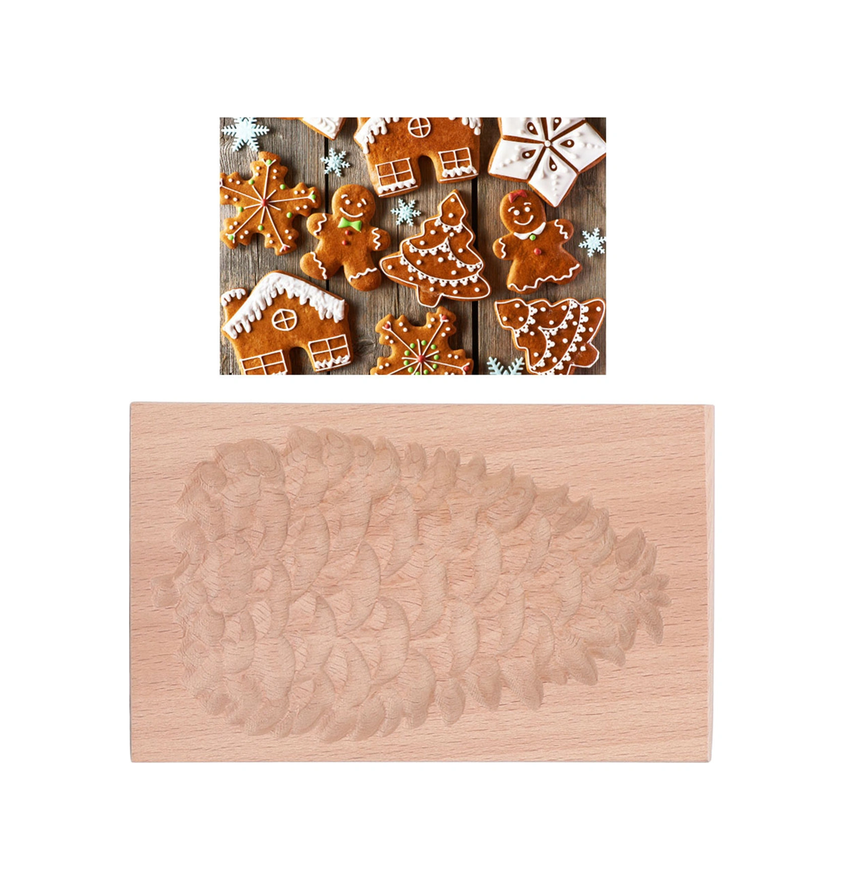 Kangvka Ağaç Kurabiye Kalıbı, Kayın Ağacı, Yeniden Kullanılabilir, Prakatik Dıy Aracı, Çeşitli Tatlı Ve Gıda İçin Diğer